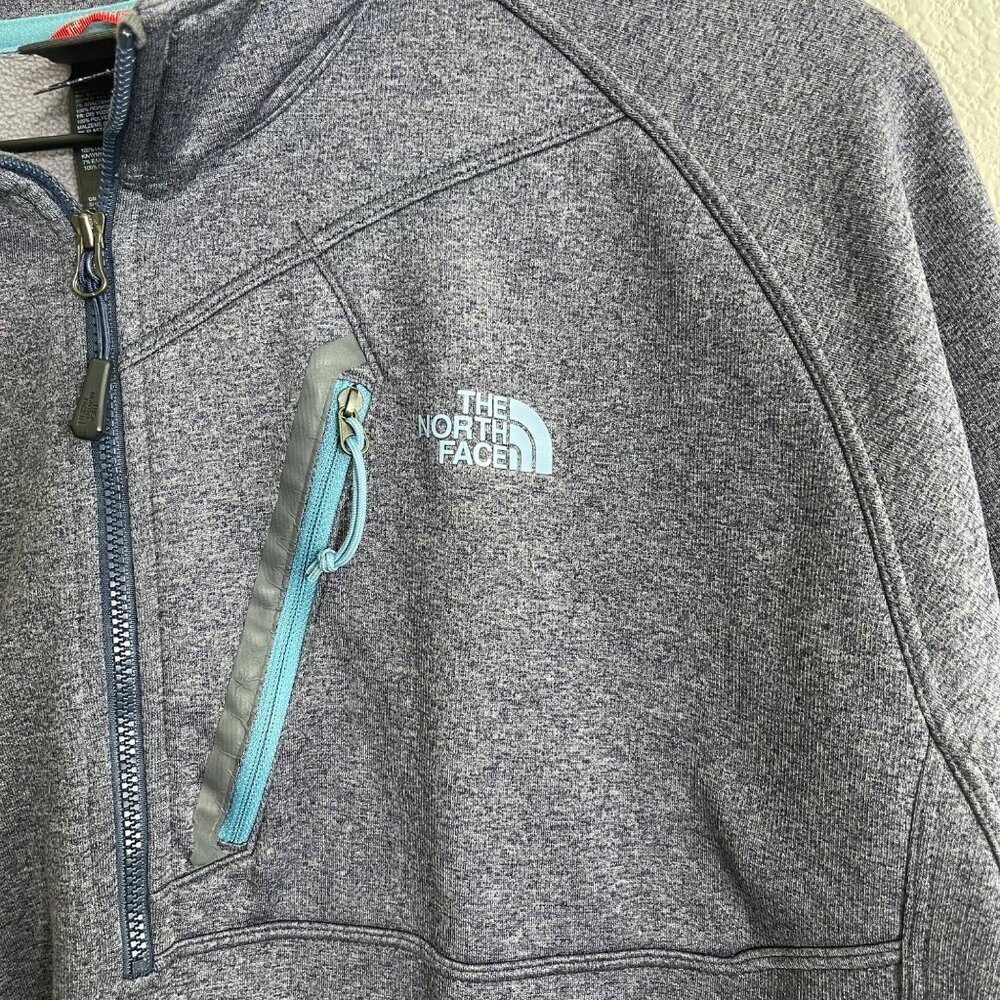 The North Face Mens 1/4 Zip Pullover Fleece Jacket Heather Gray Size M - Picture 4 of 7